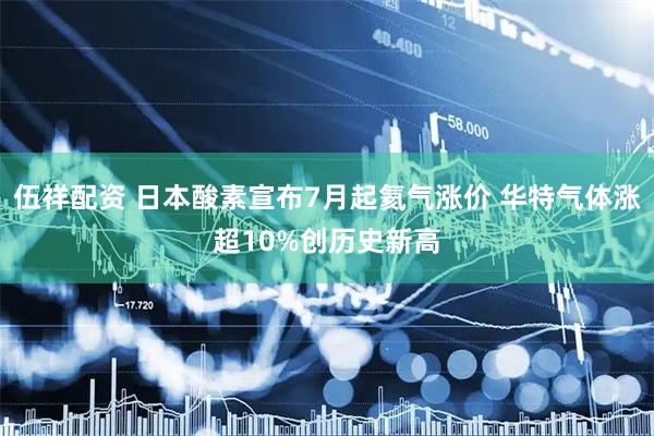 伍祥配资 日本酸素宣布7月起氦气涨价 华特气体涨超10%创历史新高