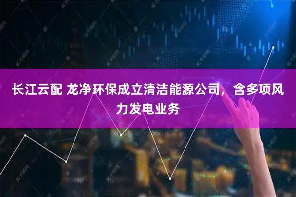 长江云配 龙净环保成立清洁能源公司，含多项风力发电业务